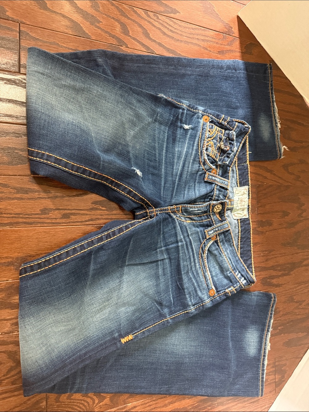Big Star Women’s Boot Cut Jeans in Faded Blue with Contrast Stitching